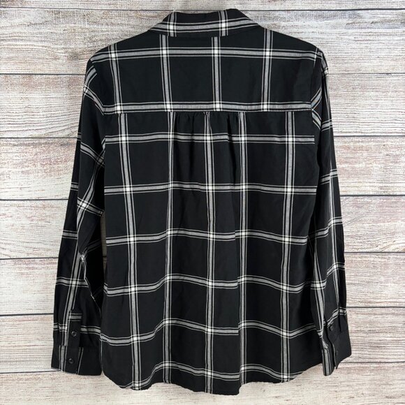 Isabel by Ingrid and Isabel Button Down Checked Long Sleeve Shirt Women's S - Picture 5 of 13